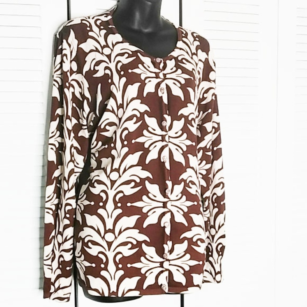 Dress Barn Long Sleeve Button-down Cardigan 18-20